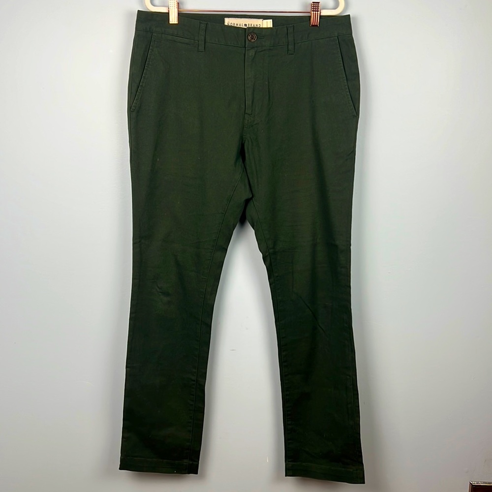 The Normal Brand Dark Green Chinos